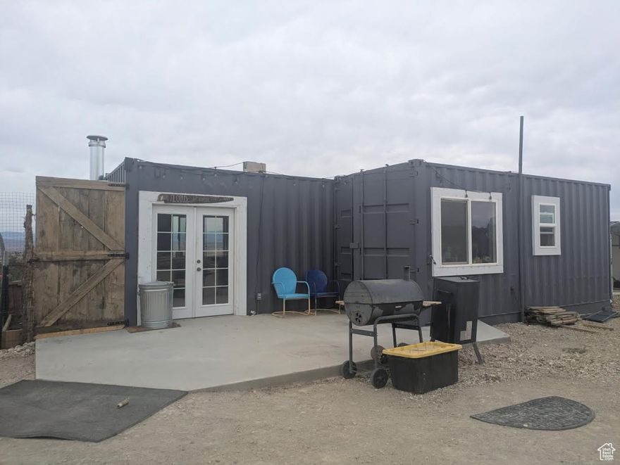 Motivated Seller!  This is a Container Home on 40.54 acres southeast of Duchesne! It is only a year old! Completely off grid!  Includes a septic system, solar power, and generator back up!  1100 gallon water cistern. 1 bedroom, 1 bath. Open Living room/Kitchen/Dining. There is a build on area for storage, studio, shop, or whatever your needs are! This home meets ADA requirements.  Handicap ramp, Accessible placements of appliances and fixtures. A barrier free continuous access throughout the home for individuals with mobility limitations.  Connex is excluded.  The RV and one other tiny home are excluded. This home qualifies for a loan.  Ask us!