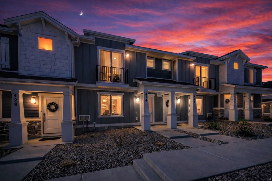 Welcome to 424 N Artesian Way-a move-in-ready home in Lehi's highly sought-after Cold Spring Ranch master-planned community. Ideally located just minutes from I-15 and Silicon Slopes, this home offers the perfect balance of convenience, comfort, and community amenities.  This beautifully designed residence features the popular Addison floor plan, complete with a 2-car garage plus a 2-car driveway, providing rare and valuable parking flexibility. Inside, you'll find an open and functional layout with spacious bedrooms and oversized closets, ideal for both everyday living and long-term comfort.  The main level is finished with laminate wood flooring throughout, complemented by white cabinetry and white quartz countertops that create a clean, modern aesthetic. The upgrades are already in place-no waiting, no builder delays-just unpack and enjoy.  Cold Spring Ranch offers resort-style amenities including a pool, clubhouse, and seven pickleball courts, all within a vibrant, well-maintained neighborhood. Whether you're commuting to work, enjoying nearby shopping and dining, or taking advantage of the community amenities, this home delivers exceptional value in one of Utah County's fastest-growing areas.  Clean, modern, move-in ready, and perfectly located-this is Lehi living at its best.  Square footage figures are provided as a courtesy estimate only and were obtained from the total square footage in the county records to estimate the top and bottom.  Buyer is advised to obtain an independent measurement.