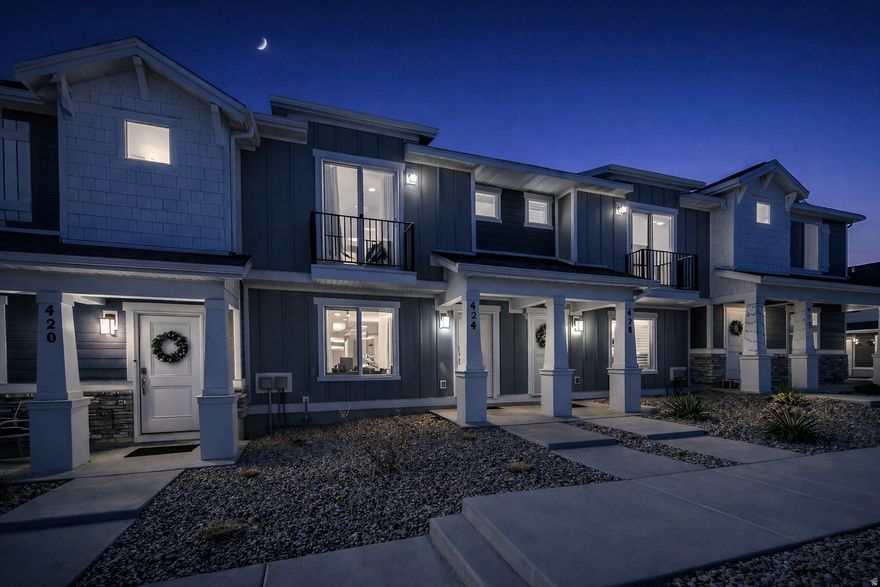 Welcome to 424 N Artesian Way-a move-in-ready home in Lehi's highly sought-after Cold Spring Ranch master-planned community. Ideally located just minutes from I-15 and Silicon Slopes, this home offers the perfect balance of convenience, comfort, and community amenities.  This beautifully designed residence features the popular Addison floor plan, complete with a 2-car garage plus a 2-car driveway, providing rare and valuable parking flexibility. Inside, you'll find an open and functional layout with spacious bedrooms and oversized closets, ideal for both everyday living and long-term comfort.  The main level is finished with laminate wood flooring throughout, complemented by white cabinetry and white quartz countertops that create a clean, modern aesthetic. The upgrades are already in place-no waiting, no builder delays-just unpack and enjoy.  Cold Spring Ranch offers resort-style amenities including a pool, clubhouse, and seven pickleball courts, all within a vibrant, well-maintained neighborhood. Whether you're commuting to work, enjoying nearby shopping and dining, or taking advantage of the community amenities, this home delivers exceptional value in one of Utah County's fastest-growing areas.  Clean, modern, move-in ready, and perfectly located-this is Lehi living at its best.  Square footage figures are provided as a courtesy estimate only and were obtained from the total square footage in the county records to estimate the top and bottom.  Buyer is advised to obtain an independent measurement.