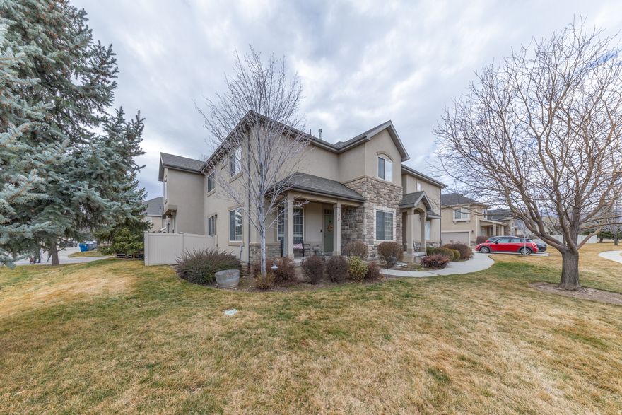 Welcome to one of the most desirable gated communities in American Fork. This beautifully maintained townhome offers the perfect blend of comfort, convenience, and low-maintenance living with modern finishes and a functional open-concept design. Features include granite countertops, large picture windows, abundant natural light, and a spacious multi-level floor plan thoughtfully designed for everyday living and entertaining. The main-level den with an oversized window creates an ideal work-from-home space, reading room, or flex area filled with natural light. Step outside to your private balcony and enjoy the peace and security of this highly sought-after community. This home also features one of the few fenced back decks in the neighborhood, providing added privacy and a safe outdoor space for children and pets. Residents enjoy premium HOA amenities including a clubhouse, theater room, hot tub, snow removal, high-speed internet, and cable service. Conveniently located near shopping centers, grocery stores, restaurants, schools, parks, and outdoor recreation, with quick access to I-15 for an easy commute throughout Utah County and beyond. This American Fork townhome is an exceptional opportunity for buyers seeking a secure community, modern amenities, flexible living spaces, and an unbeatable location near everything Utah County has to offer. Square footage figures are provided as a courtesy estimate only and were obtained from tax data .  Buyer is advised to obtain an independent measurement.