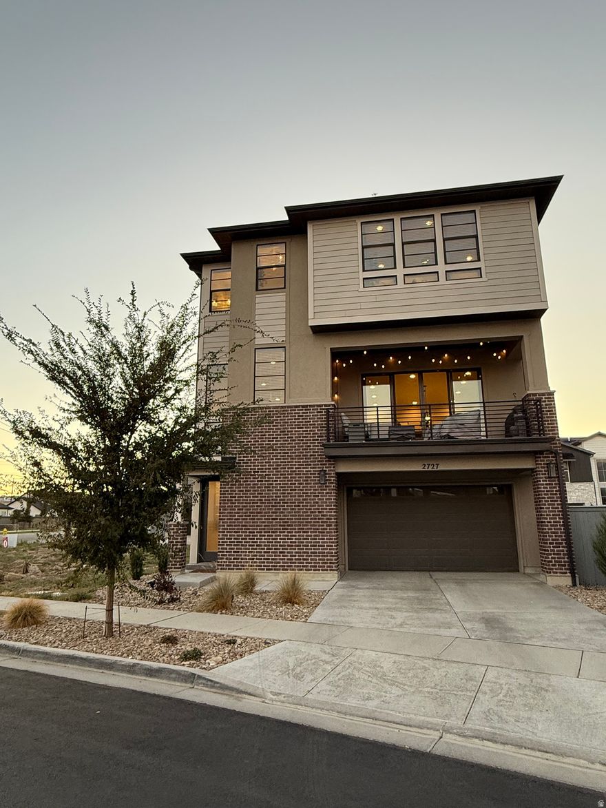 Beautiful home with spectacular views of mountains and valley conveniently located in Lehi. This home features an open floor plan that includes a stunning kitchen with quartz countertops, backsplash and a 10 foot island. 10 foot ceilings on the main floor and 9 foot in the rest of the home. 8 foot doors throughout along with upgraded lighting. Larger backyard for the neighborhood including oversized shed. Fully landscaped and maintained 100% by the HOA along with snow removal. The 12 foot double sliding doors lead to the covered deck with breathtaking mountain views.