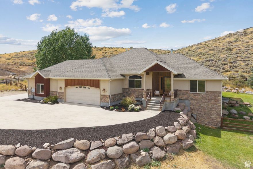 This 6-bedroom, 3.5-bath home offers over 4,400 sq ft of quality construction and timeless design, set on 2 acres with a fenced yard and sweeping Uinta Mountain and pasture views. Built in 2005, the property combines mountain contemporary architecture with Craftsman-inspired details, including stone accents, a welcoming covered entry, and warm finishes throughout.  Inside, the home features a main-level master suite, cozy gas fireplace, and a fully finished lower level for additional living space. A rare 4-car garage provides abundant room for vehicles, gear, and storage.  The home runs on propane (two refills per year included), and includes owner-paid landscaping and snow removal for convenient year-round living. Tenant is responsible for all other utilities.  Located just minutes from the famous Ballerina Farms and only a short drive to Park City, you'll enjoy the peace and quiet of Kamas with open space and mountain serenity, while keeping close to world-class dining, skiing, and amenities-a perfect blend of country living and resort-town convenience.  Leased unfurnished. Information deemed reliable but not guaranteed. Tenant to verify all details, including square footage, acreage, utilities, and lease terms, to their own satisfaction. Applicants must pass a TransUnion SmartMove credit and background check, and references are required.