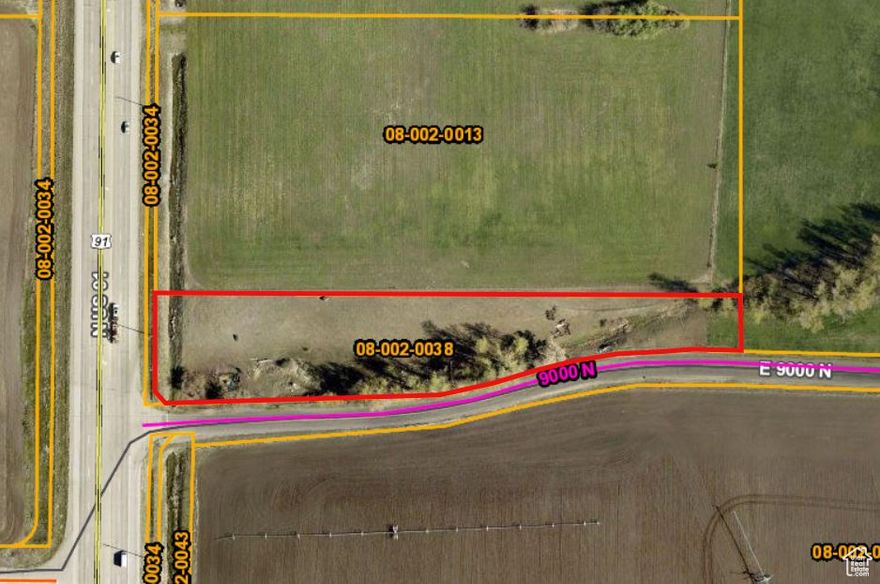 Unique 1.92 acres in Cache  County! Potentially building lot with one-of-a-kind potential.  Includes Highway frontage and exposure with direct access to 9000 N, Just 1/2 mile south of  Lowers on Highway 91.  Also features a stream that runs through it!  Call today for access, showing instructions or more information.