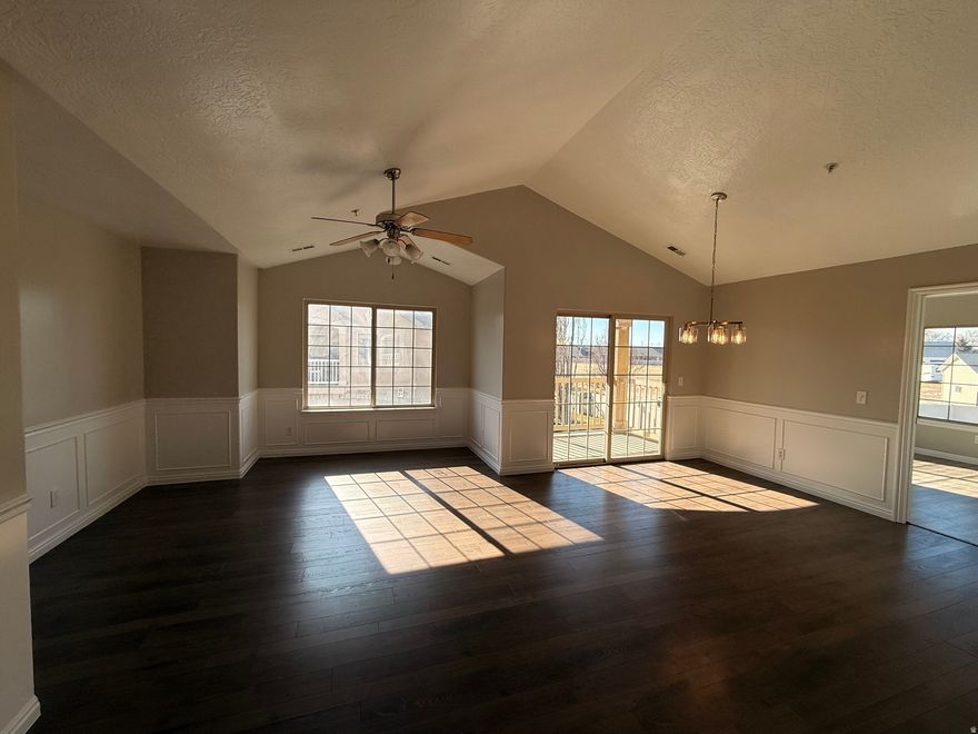 Welcome to one of American Fork's top gated communities. This clean, well-kept townhome features vaulted ceilings, granite countertops, an open one level, and a private balcony. Large windows bring in great natural light, creating a bright and inviting space. The community offers outstanding amenities including a pool, clubhouse, theater room, hot tub, snow removal, and free internet and cable. Conveniently located near shopping, grocery stores, schools, and plenty of outdoor activities, with quick access to I-15. A great opportunity to enjoy comfort, security, and low-maintenance living in a prime location.*Photos are of a similar unit and may not reflect the exact finishes, layout, or features of this property.