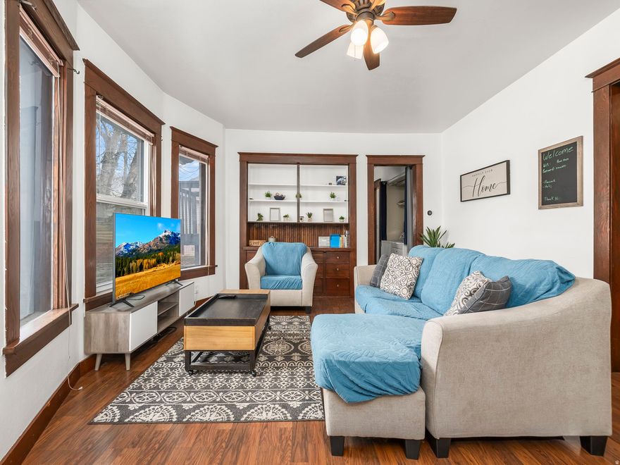 House hack much? Perfect chance to live in half and rent out half! Incredible location right off the freeway, near multiple shopping avenues, and parks, and only a few blocks from the Provo River Trail. Prior owner has repiped/done new plumbing in the main unit, and had a new exterior painting done. AC installed in both units (mini-split in upper unit), new furnace, new water heater, new interior paint and carpet in bottom unit, new kitchen cabinets upstairs, tons of electrical work done, new shower head/valve, new toilet, landscaped and added in a fully fenced backyard with cement mow strip, brought electricity to and fully wired the two-story shed, and multiple new windows installed throughout.