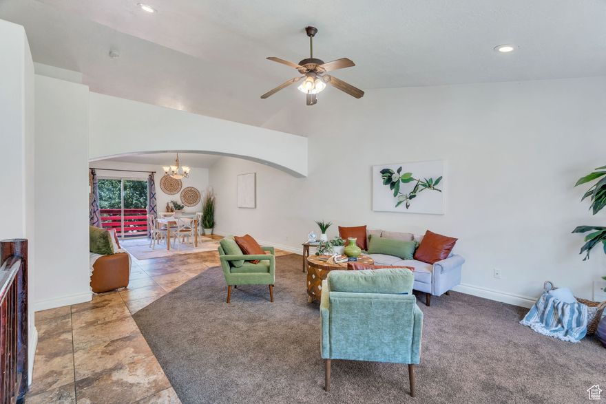 Great property in the beautiful scenic benches of Springville! Located near beautiful hiking trails, parks, shopping, dining, and more! Enjoy the mountain views from both the front and back of the property. Walk-in closet, vaulted ceilings, central air, located close to I-15 and BYU. Wonderful neighbourhood! All information, figures, and documentation provided as a courtesy, buyer to verify all information.