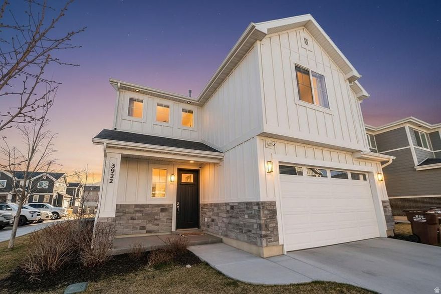 Beautiful 2 story home! 3 bedrooms, 2.5 baths and a spacious loft- perfect for a second living area, home office or playroom. Light-filled entry with soaring ceilings creates an inviting first impression and leads into thoughtfully designed living spaces. A modern kitchen offers upgraded finishes, a farmhouse sink, touch-activated faucet, and a large walk-in pantry. Wired for smart home features and sound! Enjoy easy entertaining with speakers upstairs and in the main living area.  Energy-efficient SOLAR panels help keep utility costs low, with an average electric bill of approximately $25 per month. Additional highlights include a convenient main-level half bath, upgraded trim and finishes throughout, and a well-designed floor plan for comfortable everyday living. Ideally located near visitor parking in a desirable community, this home offers both comfort and convenience. Buyer and agent to verify all information.