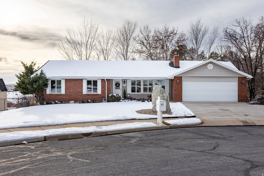 A RARELY available cul-de-sac gem home on the east bench in Centerville!! Huge beautiful .59 acre lot with gorgeous views. Enormous open great room area and deck overlooking the incredible backyard. Beautifully done quality kitchen cabinetry with abundant granite countertops, dual ovens, mudroom, dual pantries, study desk, laundry and powder room adjacent. Enjoy an immaculately kept home (sellers are only 2nd owners). This home is PERFECT if you need space for a home based business, a home gym, workshop, craft room, or a home theater. Over 500 sq ft with an outside entrance under garage can be finished to suit your needs. Home boasts central vacuum (attachments included), two fireplaces, one gas, one woodburning (gas stubbed), and extra wall insulation.  The yard would be perfect for a swimming pool, pickleball court, soccer field, enjoying the nightly canyon breeze, chickens & rabbits, or whatever you can dream of!! A lot of love and beautiful family memories have been made here. Come and make some lasting memories of your own. All appliances included.