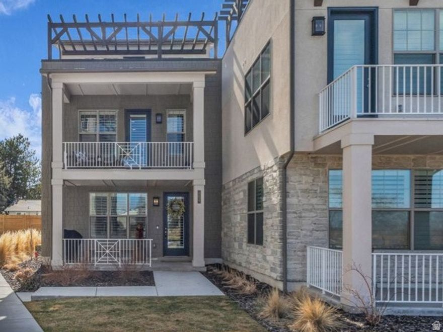 Enjoy effortless living in this beautifully designed home featuring a spacious upstairs loft and rooftop decks with breathtaking mountain views, perfect for relaxing or entertaining. Inside, you'll find quartz countertops, gray maple cabinetry, stainless steel gas appliances, laminate hardwood flooring, and modern finishes throughout. The open layout offers flexible space for a home office, lounge, or a guest retreat. Located in the heart of Murray with quick access to I-15 and I-215, you're minutes from Fashion Place Mall, dining, and everyday conveniences, plus a short drive to Big Cottonwood Canyon and Utah's world-class ski resorts. The HOA maintains landscaping and exterior upkeep, offering low-maintenance, lock-and-leave living, and rentals are permitted per HOA guidelines, making this an excellent investment opportunity. A rare combination of style, views, and unbeatable central accessibility.