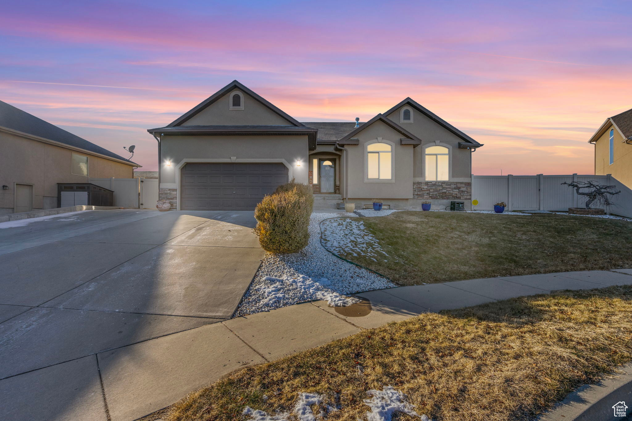 ** As seen on Utah's Real Estate Essentials on ABC4** Welcome to this spacious 3,022-square-foot home featuring 6 large bedrooms and 3 full bathrooms, designed for comfort and versatility. The main level boasts an open-concept layout with 3 bedrooms, including a primary suite that offers a private retreat with a separate shower and tub, and a large walk-in closet. Downstairs, you'll find 3 additional bedrooms and a large family room, perfect for entertaining or relaxing. The home also includes a 2-car garage, RV parking, and Utopia fiber internet for fast and reliable connectivity. Solar panels, paid off at closing, add energy efficiency and cost savings. Located in a desirable neighborhood with convenient access to Mountain View Corridor, this home is close to parks, schools, and shopping. Don't miss the opportunity to make this move-in-ready home yours! Home is currently protected with a $600 home warranty from Elevate Homescriptions and will be transfer to the new home owners, which includes a full one year of coverage starting on the date of closing. Upstairs refrigerator and downstairs washer and dryer are included in the sale.