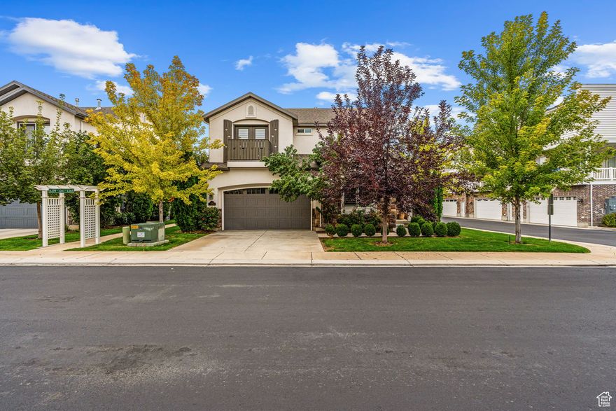 Welcome to this beautifully maintained Pleasant Grove home, built in 2016 and offering 2,104 sq. ft. of comfortable living. With 4 bedrooms, 2.5 bathrooms, and a spacious 2-car garage, this home blends functionality with modern upgrades. The heart of the home is the kitchen, featuring granite countertops, upgraded appliances, and stylish tile floors designed to look like LVP. A flexible main-floor room makes the perfect office, guest space, or playroom.  The primary suite is a retreat of its own with a walk-in closet, ensuite bath, and a private balcony. Step outside to a backyard made for gathering-complete with a covered awning, cooling ceiling fans, two garden boxes, and a fruiting peach tree. Additional highlights include a water softener, an in-place home warranty, crawl space storage of approx. 1,000 sq. ft. Showings are flexible. Square footage figures are provided as a courtesy estimate only and were obtained from county records; buyer is advised to obtain an independent measurement.  (This listing is committed to the principles of the Fair Housing Act and welcomes all potential buyers.)