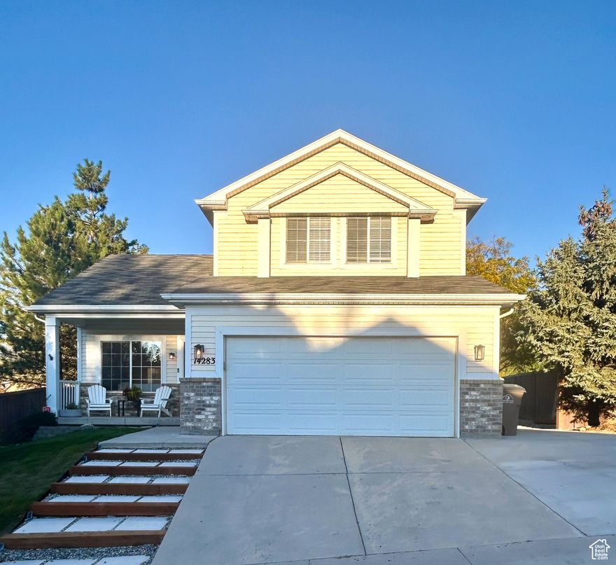 Beautiful 3-bed, 2.5-bath Draper home in The Fields subdivision with 2,423 sq ft of living space. Bright, open floor plan features vaulted ceilings, updated flooring, and fresh three-tone paint. Spacious kitchen flows into the family room with a modern fireplace, ideal for gatherings and enjoying the mountain views. Unfinished basement offers room to grow. Enjoy a fully fenced yard with patio and mature landscaping. This home is equipped with a whole-house humidifier integrated into the central heating system, providing comfort year round. New 50 gal water heater. New gas stove with air fryer. New fridge and Dishwasher included. This sought-after community is minutes from parks, trails, shopping, freeway, and top-rated schools-perfect for those seeking comfort, convenience, and mountain views.