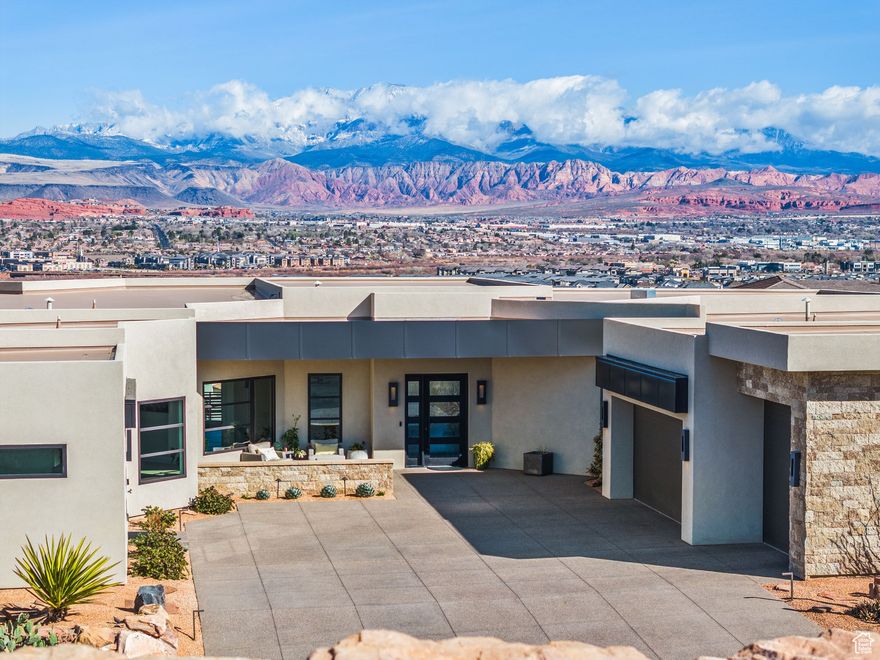 WOW the VIEWS! An ideal turn-key, low maintenance home in the exclusive gated neighborhood of Stone Cliff. This home is perfect for your primary or second home escape. A thoughtful single level nearly 4,500 square-foot home containing 3-bedrooms, 4.5-bathrooms with a light and timeless design. Unparalleled northern facing views of Pine Valley Mountain showcased through wall-to-wall windows, flooding the home with natural light. Every detail of this home features high-end finishes and a layout designed for both comfort and sophistication. Thermador kitchen appliances, custom cabinetry and a spacious butler's pantry perfect for storage and prep. Each bedroom has its own en-suite bath, giving guests privacy and space.