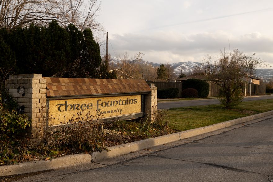 New Listing in Bountiful! This spacious second-floor condo in the highly desirable Three Fountains community offers exceptional convenience-just minutes from shopping, restaurants, and the South Davis Rec Center, easy access to downtown Salt Lake. Inside, you'll find a large primary suite plus a junior suite, providing flexible living or guest space. Enjoy a private balcony and the benefit of two covered parking stalls.  Recent upgrades include new windows installed in 2020, a new heating and cooling system and a water softener (2024), New .Washer and dryer included.  Square footage figures are provided as a courtesy estimate from a previous appraisal. Buyer is advised to obtain an independent measurement.