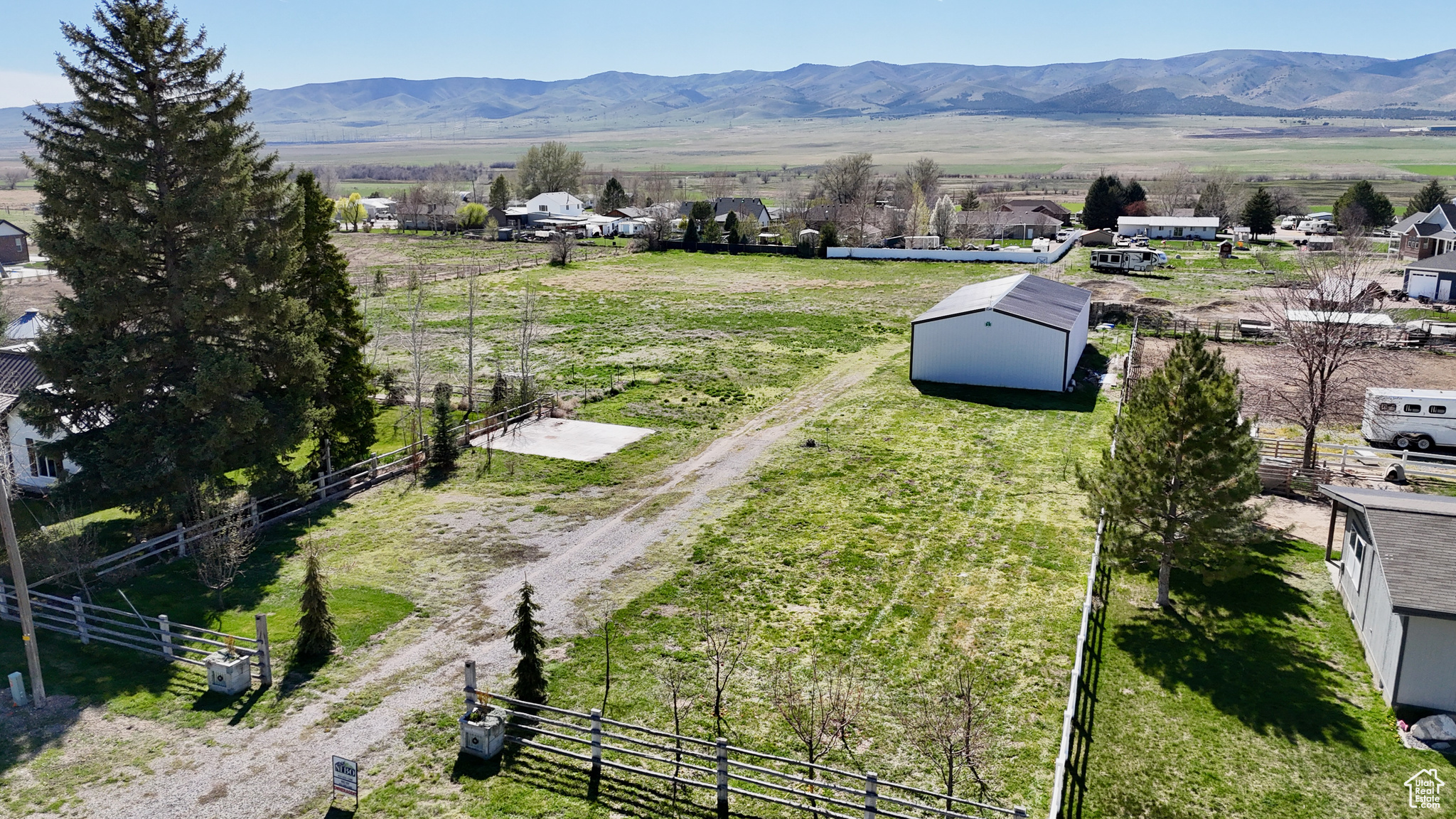 Imagine creating your dream property on 2.28 acres in the heart of Mona, Utah-where tranquility and wide-open space meet breathtaking views! This expansive lot offers a serene buffer from neighbors, giving you the privacy and freedom you desire. You'll love the 30' x 60' barn already in place, providing the perfect space for animals, storage, or even a workshop. As you enter, you'll be greeted by mature fruit trees that are already producing, along with two decorative pines that set a welcoming tone. But the real showstopper? The unobstructed, panoramic views of Mount Nebo right from the heart of the property. It's a picture-perfect spot to build your future and enjoy the beauty of the Wasatch Mountains every day. With full animal rights and the added bonus of water now available for separate purchase (both irrigation and culinary), this property is ready for you to make it your own. Whether you're looking for room to grow, space for your animals, or just the perfect spot to escape to, this property is the canvas you've been searching for. Owner/Agent.