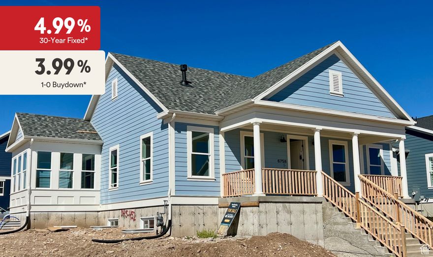 *Preferred Lender Incentive of a 1-0 first year buy down at 3.99% rate and then 4.99% fixed for the remaining 29 years. Contact agent for details. This new home is under construction and will be complete the beginning of October 2025.