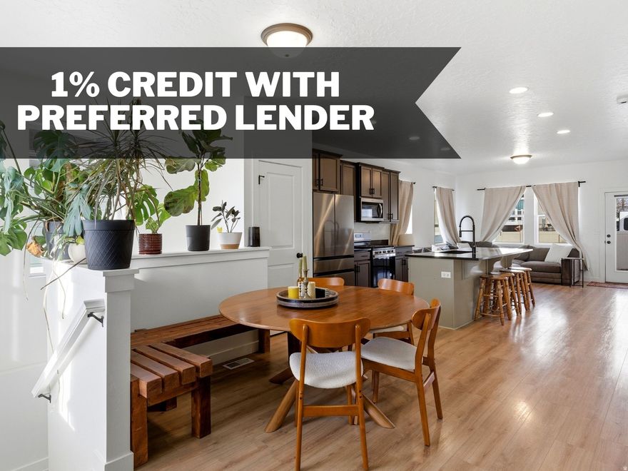 1% Lender incentive available through preferred lender!  Welcome home to this beautiful 2023 home in Clearfield! Offering modern, single-level living and move-in-ready comfort. The open main floor features a functional layout with great natural light and easy flow for everyday living. The unfinished basement provides tons of potential for future bedrooms, living space, or storage. Built with today's lifestyle in mind and thoughtfully designed, this home offers the perfect combination of main-level living, and room to grow!