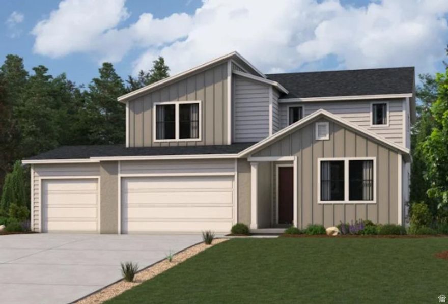 For comfortable, modern design, look no further than the Gunnison in Pinnacles Estate! This attractive plan opens with a private study, then flows into a contemporary layout showcasing a large kitchen with a center island and a walk-in pantry. The dining area and spacious great room-which features access to the patio-are steps away, creating the perfect set-up for entertaining and everyday living. You'll also find a mudroom on this level. There are three bedrooms upstairs, including a luxurious primary suite with an expansive walk-in closet and a deluxe bathroom with dual vanities, a walk-in shower, and a soaking tub. Both additional bedrooms boast walk-in closets as well. Also includes a second floor loft and an unfinished lower level.