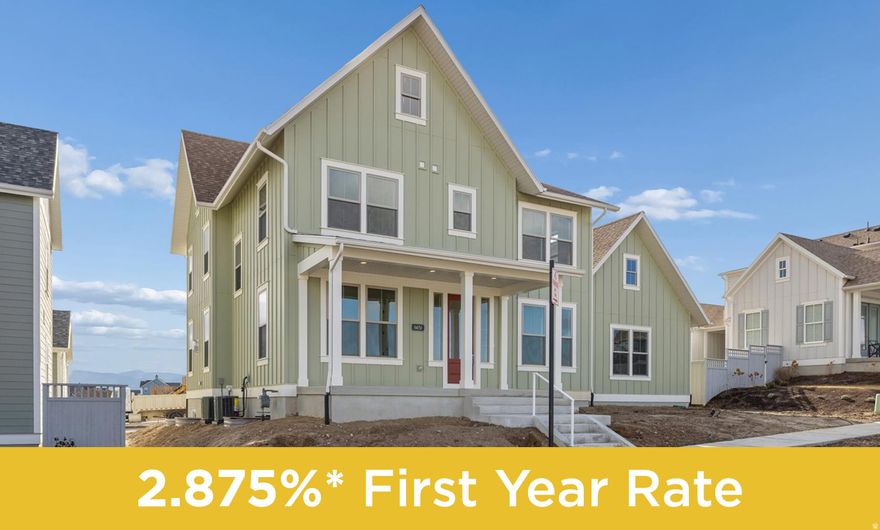 **2.875%* first year interest rate available for a limited time!!** The Arlington Farmhouse is the home you've been waiting for! Open concept kitchen, breakfast nook and great room, with the mudroom and powder bathroom just off the breakfast nook. Features 2 flex spaces off of the entry (think office, formal living room or formal dining room-the options are endless!). This home has a vaulted primary suite upstairs with separate vanities, free standing tub, luxurious shower and a huge walk-in closet. Also located upstairs is the laundry room, 2 bedrooms and a full bathroom. The basement is mostly finished with 2 bedrooms, 1 bathroom and large recreation room.  There is also room to add a third bedroom with its own bathroom. Home is complete, call today to see!