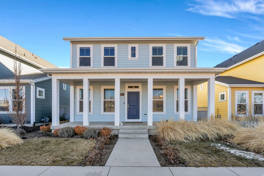 Come see for yourself, this BEAUTIFUL well kept home with lots of NATURAL light, has more than meets the eye. With granite countertops throughout, stainless steel appliances and a gas stove. The basement offers 9 ' EXTENDED basement ceilings with 7.1 wired surround sound. Smurf tubes in both the basement and living room for easy installation. 2' garage depth extension, 8' garage door with an EV charging outlet. Gas line to back patio for BBQ's or Firepits. Top down bottom up blinds throughout whole house! Walking distance to the Watercourse Pathway, Lookout Park, The Cove and Bespoke Bike Park. So many fun things to do so close to the house. Come see all that this Daybreak home and community has to offer!   Square footage figures are provided as a courtesy estimate only and were obtained from county records. Buyer is advised to obtain an independent measurement.