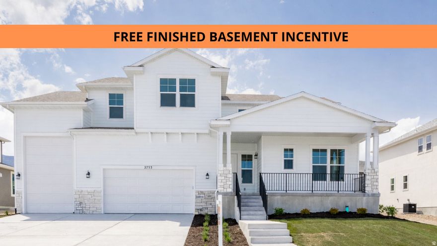 FREE FINISHED BASEMENT INCENTIVE running through end of January when you snag one of our final few lots in coveted Gunther Estates, American Fork!  Enjoy main-floor living in this thoughtfully designed floor plan featuring 6 bedrooms, 4.5 bathrooms, a private office off the entry, and a spacious loft for additional gathering space. The main floor also includes a den that can be converted into a an extra bedroom with a full bathroom, a primary suite conveniently located off the living room, and a generous laundry room. Upstairs offers three large bedrooms, including an en-suite bedroom with its own private bathroom, plus a loft option perfect for relaxing or entertaining. This semi-custom home allows you to choose from several beautiful floor plans and personalize finishes and approved options at our design center. Limited lots and spec homes available-don't miss this opportunity!