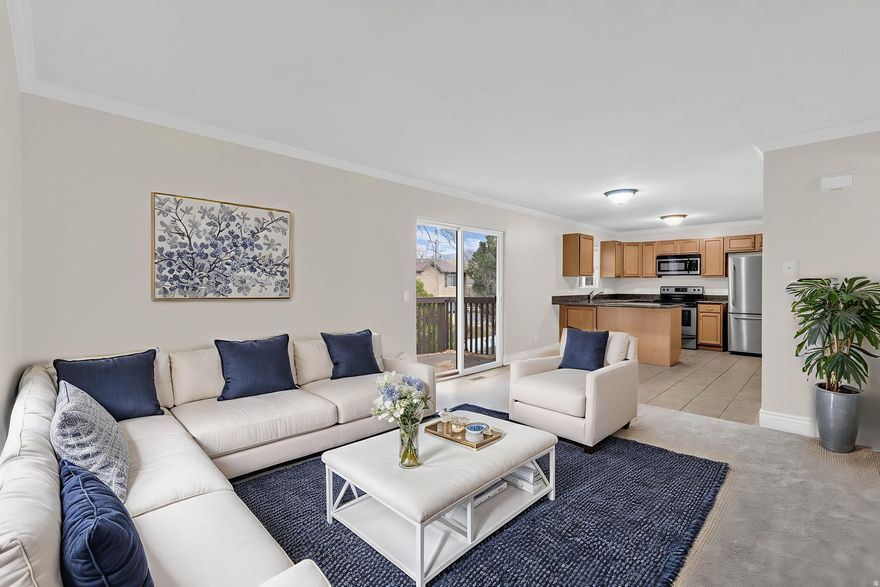 Beautifully Updated Move-in Ready Millcreek Condo. Welcome home to this updated top-floor condo in the heart of Millcreek, located within the highly sought-after Olympus High School boundaries. Enjoy unbeatable convenience with quick access to I-15, I-80, shopping, dining, public transport, downtown, and the Salt Lake City Airport. With tasteful updates including BRAND NEW water heater, carpet & paint and a clean, modern feel, this home is completely move-in ready. New HVAC in 2023. Perfect for first-time buyers, downsizers, or anyone seeking a low-maintenance home in a prime Millcreek location. Bright & functional layout includes two spacious bedrooms: one with walk-in closet! Lots of storage for a condo & includes pantry, linen and coat closets & dedicated laundry room. Schedule your private tour now! Buyer to verify all info.