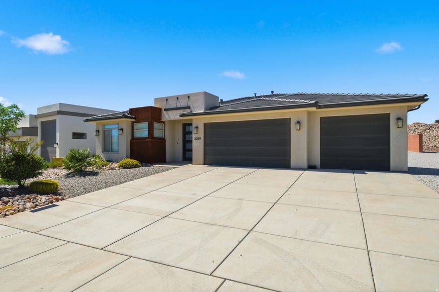 Garages like this are hard to find! Featuring a spacious 5-car setup with a tandem 3-car bay plus an additional 2-car garage, this home is perfect for storing vehicles, off-road toys, and more. Used exclusively as a second home, it has been exceptionally cared for with minimal wear and tear. Freshly professionally cleaned, including carpets, this move-in ready property also offers a private backyard with no rear neighbors. Conveniently located near Southern Parkway with easy access to hiking, biking, and world-class off-roading trails!