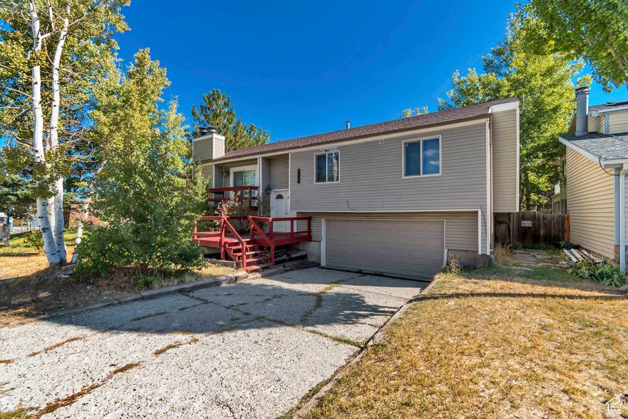 Spacious Prospector Square home featuring 4 bedrooms and 3 bathrooms, plus a fully finished basement with ADU potential-perfect for guests, in-laws, or rental income. The exterior offers four decks to take in mountain views and a fenced yard with sprinkler system, ideal for kids and pets. Inside, enjoy two cozy fireplaces, a modern gas heating system (new in 2022), and the convenience of a washer and dryer. The property also includes a two-car garage for ample parking and storage. Located close to town and right on the free bus route with direct ski area views, this home blends comfort, versatility, and unbeatable location. Buyer to verify sq footage.