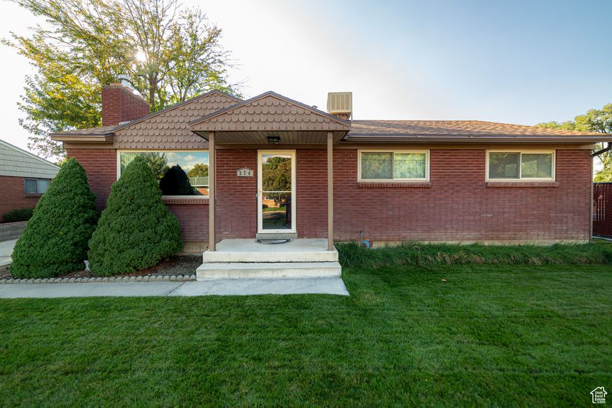 It's a brick houuuuuse.  From its very nice location on a quiet street near downtown American Fork to its beautiful living-room view of Mt. Timpanogos, this older home has a lot to love.  The yard has two sheds, a deep driveway with room to park a boat or RV, room for a garden, and a concrete patio that's great for summer barbecues.  The interior features 5 bedrooms (3 on the main floor and two in the mostly-finished basement)  more than enough to use one as an office.  A large, finished space in the basement works well as an additional family room, a play area, an exercise room, or even all three.  There is plenty of basement storage, too.  It's been well loved, and it's ready for a new family to make it their own.