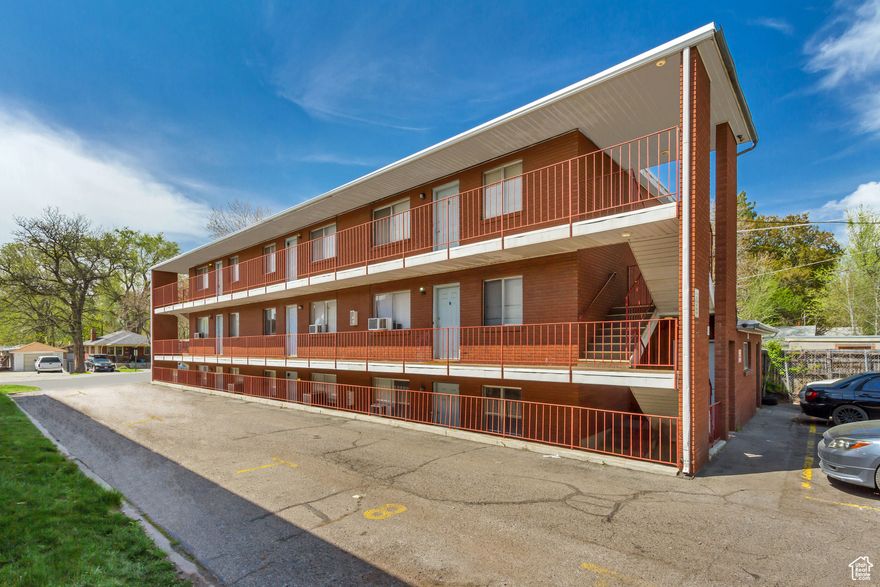 Turnkey investment in a sought-after area! This well-maintained, all brick 9-unit complex is ideally located near SLCC South Campus, schools, Liberty Park, shopping, dining, and public transit, with quick I-15 access. Recent 2024 upgrades include a new roof, updated plumbing and electrical, and new mailboxes-reducing future maintenance costs. Each spacious unit features 2 bedrooms, 1 full bath, and there are three units per floor. Strong rental history with varied rents; full financials available upon request. A solid opportunity for immediate cash flow and long-term appreciation. Please do not disturb tenants.