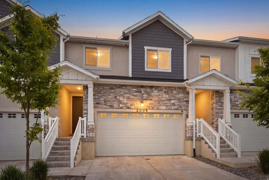 Just Imagine... It's a crisp Thursday morning in Lehi. You wake up in your master suite and head downstairs to the kitchen, where the sun is just hitting the quartz countertops. You walk into your dedicated den-the 5th room-to start your workday. Because it has its own closet and door, the house is quiet, and your office feels like a true sanctuary.  Around noon, you take a quick break to walk down to the community clubhouse for a midday lap in the pool. By 5:00 PM, you unplug, step into the garage where your car has been charging all day, and head five minutes up the road to Traverse Mountain for dinner and some sunset shopping. You're home by 7:00, relaxing on your sofa, watching the lights of the Silicon Slopes begin to glow through your floor-to-ceiling windows. This isn't just a townhome; it's your command center for a modern, balanced life.