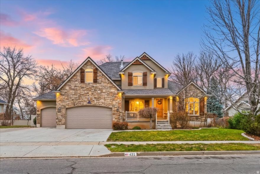 Spacious East Layton home, located in desirable neighborhood & loaded with upgrades! Over 5,000 sq ft of finished space, with primary suite on main level and potential ADU/mother-in-law apartment in basement. Tucked into a quiet neighborhood with no backyard neighbors, easy access to Highway 89, I15, shopping & dining and gorgeous mountain views. Kitchen features granite countertops, skyline cabinetry, SS appliances with gas range & double oven, and reverse osmosis system. Primary suite conveniently located on main level, with jetted tub and walk-in shower with tile surrounds, updated double vanity & fixtures, & walk-in closet. Plenty of room for everyone! The fully finished basement offers a game room, theater room with tiered seating, wired for sound and projector, pool table room, cold storage, walk-out access, and a kitchenette with bar. Abundant storage and parking space! Fully finished, heated, insulated garage with epoxy flooring, workbench, & new garage doors, RV parking and hookups, and new Tough Shed. Private, fully fenced & landscaped backyard with covered 24'x14' Trex deck, gas line for deck, gas firepit with stone surround, & mature trees. Other updates include a new tankless water heater, two new furnaces (2023 & 2025), two new A/C units (2024 & 2025), Nest thermostats, upgraded security system, tinted windows on east facing side, upgraded exterior doors, & updated bathroom windows.