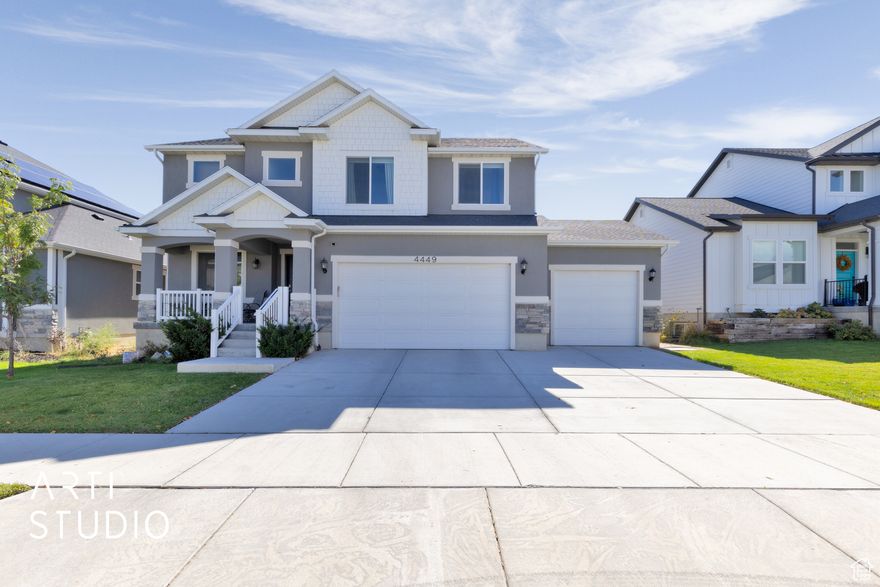 Beautiful Herriman Home with Direct Mountain Trail Access! This inviting 4-bedroom, 2.5 bath home backs up directly to protected mountain land, no backyard neighbors, just open view and adventure! From your own back gate, enjoy direct access to hiking and mountain biking trails, creating a lifestyle that blends comfort with outdoor living.    Inside, the main level features a bright, open floor plan with a spacious family room flowing into the kitchen and dining area, ideal for entertaining or day-to-day life.  The kitchen was refreshed in 2022 with an upgraded backsplash and under-cabinet lighting, adding style and function.  Upstairs, the primary suite offers a private ensuite bathroom and walk-in closet, with three additional bedrooms and a full bath providing space for family, guests, or a home office.    Step outside to a backyard built for gathering and play, complete with a huge concrete patio, pergola, and swings all set against breathtaking mountain views.  A brand new fence (2022) provides privacy and peace of mind.  The 3-car garage provides plenty of room for vehicles, storage and toys.    Located in a desirable Herriman neighborhood close to schools, shopping, and Mountain View Corridor, this home delivers the rare combination of modern living and direct access to Utah's great outdoors.