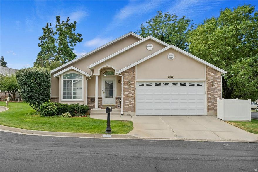 Darling rambler-style HOME with the ease of main-floor living and the added benefit of a finished basement. Move in ready with fresh neutral paint and new LVP flooring. Vaulted ceilings and a gas fireplace to enhance the spacious great room and kitchen areas, making it ideal for gatherings and everyday comfort. Primary suite is a relaxing retreat, featuring a large walk-in closet and a bay window. Tons of storage space throughout. Quiet cul-de-sac location, the home is surrounded with great neighbors, perennials and features an extended covered patio, perfect for private outdoor enjoyment. Newer HV/AC system and roof. Well-maintained 55+ Active Living Community, HOA provides snow removal, along with summer lawn care for easy, low-maintenance living. It's a charming space to call your new home!