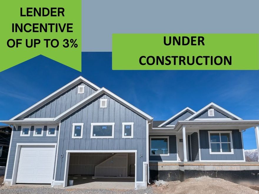 Welcome to The Barn at Terakee Farms, a new countryside community in West Weber, just 15 minutes west of Ogden. This stunning new home features the Ridge floor plan, offering over 3,800 square feet of total space, including an unfinished basement and cold storage area ready for your future vision. Designed for comfortable single-level living, the home boasts 9-foot ceilings, three bedrooms, two bathrooms, a dedicated dining area, and a well-appointed kitchen with generous cabinet and counter space. The spacious primary suite is thoughtfully separated from the additional bedrooms and includes a walk-in closet and a separate tub and shower. Surrounded by serene landscapes and sweeping mountain views, this home perfectly blends peaceful country living with convenient access to outdoor recreation. A third-car garage with a 10-foot door provides added clearance for larger vehicles and storage needs. Thoughtfully designed for both comfort and convenience, the Ridge floor plan offers an exceptional place to call home.**THIS HOME IS CURRENLTY BEING BUILT. These photos are to show what this home plan looks like completed AND as such these photos are NOT of this actual home. But they are photos of the Ridge floor plan. Colors/finishes will be different. EXPECTED COMPLETION DATE - LATE APRIL.**Square footage figures are provided as a courtesy estimate only and were obtained from the building plans. Buyer is advised to obtain an independent measurement.