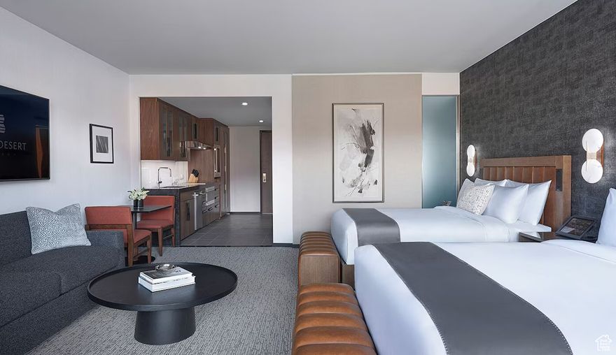 3rd Floor with 12ft ceiling. Discover your piece of paradise at Black Desert Resort. World-class amenities including a beautiful golf course that hosts the PGA and LPGA events. Luxury living space with Wolf/ Sub Zero appliances. This condo sleeps 6 with the pull out sofa.