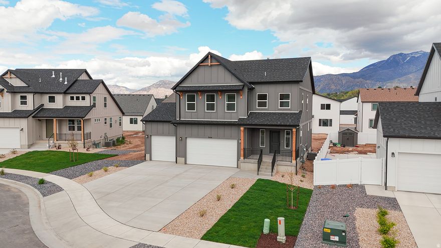 !!$45,000 FREE BASEMENT + PERMANENT RATE AS LOW AS 4.99% THROUGH PREFERRED LENDER!! - $126,165 in upgrades - 3rd Car Garage - Finished 9ft Basement - Whirlpool Gourmet Appliances - 6' x 5' Countertop and extended Cabinets on Kitchen Island - Spacious walk-in closets for ALL bedrooms - Smart Home systems featuring fiber internet - Extended Driveway - Full surround James Hardie siding - Quartz Countertops throughout - Upgraded matching cabinets and countertops in bathrooms and kitchen. The Rockwell is both stylish and functional with its 4 bedrooms, 4 bathrooms, and 3,156 total square feet. The bright entryway first leads to a convenient powder room and closet perfect for coats. It will then take you to the airy family room with its open-to-below design. This spacious area is perfect for lounging, entertaining, or spending time with family. In the kitchen and dining space, you'll find a large island, huge walk-in pantry, and upgraded gourmet appliances. Upstairs, the open railing provides a gorgeous view of your family room downstairs and extra light all around. Also on the second floor are the owner's suite, two other bedrooms, a bathroom, and a laundry room. The luxurious owner's suite bathroom includes a spacious vanity, walk-in closet, shower, and water closet. Within each bedroom is a walk-in closet so you get the space you want. You have the option to finish the basement for a large recreation room, an extra bedroom, and a bathroom. Transform the recreation room to fit your lifestyle as a playroom, movie lounge, or workout area, or more. Riverside Community offers a pickleball court, a play area, mountain views and lots of green space. Just minutes from premier shopping, dining, and effortless freeway access, Riverdale offers the perfect balance of tranquil living and everyday accessibility. Discover why we are regarded as the premier luxury home builder in Riverdale, delivering timeless design, quality craftsmanship, and enduring value. The full James Hardie siding gives you a finish that doesn't just look stunning on day one-it's engineered to stay that way, with ColorPlus Technology delivering rich, lasting color and a flawless, factory-cured bond. Built to handle real life, this low-maintenance siding resists fading, chipping, and cracking, giving you long-term protection that outperforms traditional paint and vinyl. 4.99% with 5.27% APR. Conventional loan with 5% down and 780 credit score. Must use Builder's Preferred Lender. Additional conditions , qualification and restrictions may apply.