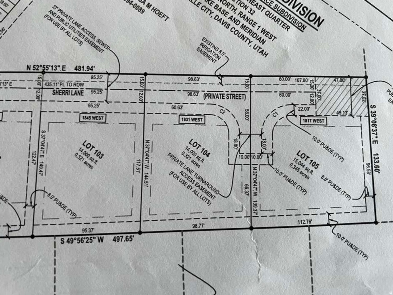 DARLING PLANCE SUBDIVISION - Land