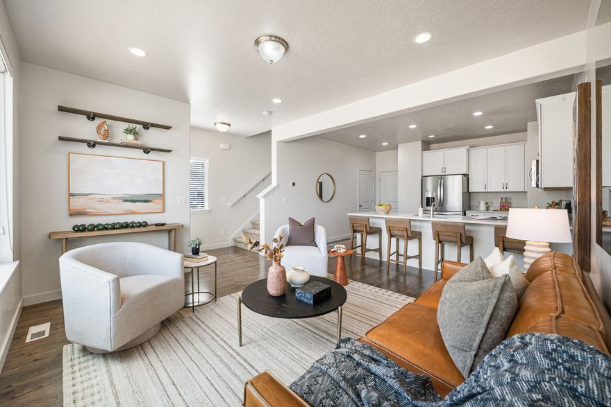 This beautiful 3-bedroom, 2-bath end-unit townhome is perfectly positioned on the edge of the community, surrounded by open green space and peaceful views that offer rare privacy. Lightly lived in and impeccably cared for, this home is truly move-in ready. Ample storage throughout and an unfinished basement provide room to grow and customize. Added solar panels enhances energy efficiency and financial savings. Community amenities include a pool, playground, walking trails, and plenty of parking. Unbeatable access to I-15, Redwood Road, and Mountain View Corridor.  Square footage figures are provided as a courtesy estimate only. Buyer is advised to obtain an independent measurement.