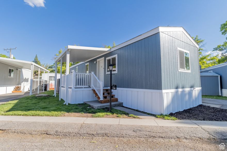 FIRST 6 MONTHS OF FREE LOT RENT! Behold! A pristine jewel, a never-before-lived-in 2025 model, awaits its fortunate owner! Imagine stepping across the threshold of a home where every corner whispers of new beginnings. Picture yourself relaxing under the shelter of newly installed porch and carport awnings, offering a delightful embrace from the elements. And there's more! A sturdy 6x8 metal shed stands ready to house your treasures and tools. While the square footage is offered as a courtesy, inviting you to personally confirm its generous dimensions, the promise of a fresh start is undeniable. Navigating your path to ownership is important to us, and we can help guide you through financing options. Kindly note that this exceptional home resides within a vibrant community with established lot rent and rules. To discover the specifics of this welcoming neighborhood, please call Park Management directly. They hold the keys to this essential information, and we encourage you to connect with them rather than the listing agent or owner. Please also note that this charming abode is firmly rooted and cannot be moved. Embrace the opportunity to make this brand-new haven yours! Transferred HOME WARRANTY from Fleetwood included! ALL MOBILE HOMES SOLD AS IS! Seller financing available - ask for details.THIS IS A 55+ RETIREMENT COMMUNITY!