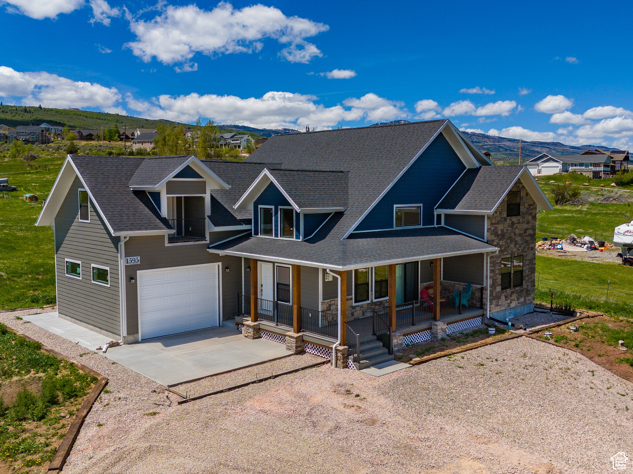 Gorgeous NEW home with LVP, Granite, SS appliances, just off Bear Lake Blvd on 2.3-ACRES with LAKE & Mountain VIEWS! Only 2 miles on the bike path to the hub of Garden City for food/shopping, BEACH ACCESS, MARINA, Garden City FISHING Pond, Park & PICKLEBALL Courts! Minutes to Bear Lake GOLF COURSE or Hodges Canyon for ATV and SNOWMOBILE fun! BEAVER Mountain SKI in 20 minutes! Sold mostly furnished. Horse property. Great Short-term rental property! Square footage figures are provided as a courtesy estimate only. Buyer is advised to obtain an independent measurement.