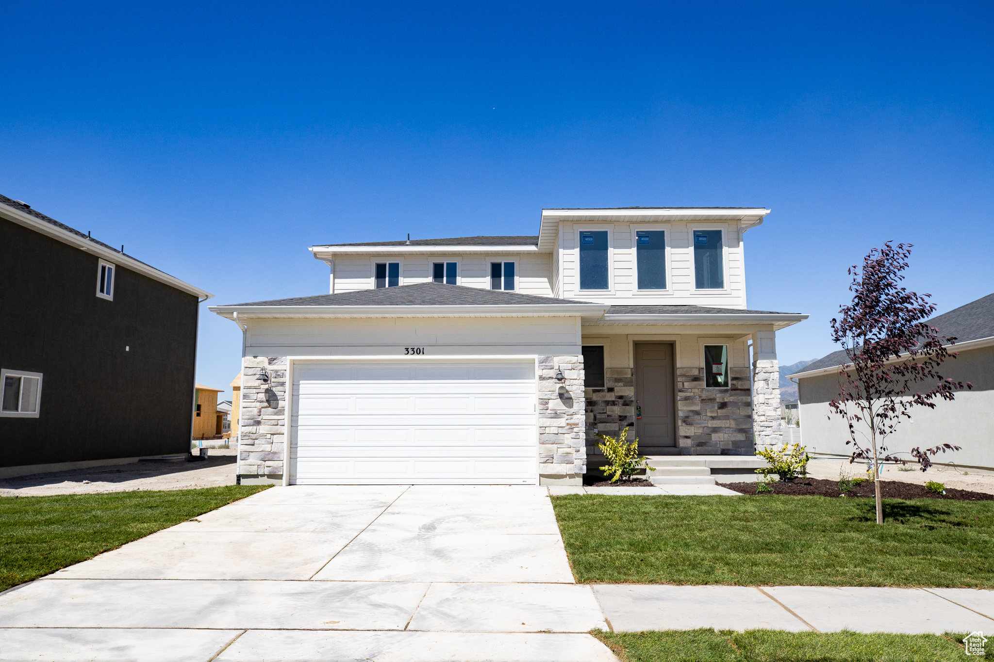 AMAZING $10,000 INCENTIVE TOWARDS CLOSING COSTS, RATE BUYDOWN, OR PRICE REDUCTION REGARDLESS OF LENDER! Must-see Parkway Fields Community in Eagle Mountain! Move-in ready! This beautiful home built by Flagship Homes features 4 bedrooms, 2.5 bathrooms, quartz slab countertops, painted cabinets, laminate flooring on the main level, a large loft on the 2nd floor, landscaped front yard, 2 car garage, and backyard (can be landscaped for an additional charge). Lot opens on to open space with pathway leading to nearby city park. Open 2-story front entrance. The primary bedroom has a vaulted ceiling, large walk-in closet, and dual sinks with a separate tub/shower. With an unfinished basement, this home provides space for storage and room to grow. (If preferred, basement can be finished for an additional charge.) Call for more information or stop by our model home at 1546 E. Starling Lane, Eagle Mountain for a tour. Model home hours: Monday-Saturday 11 AM - 6 PM. Buyers to verify all information. Square footage is from house plans.