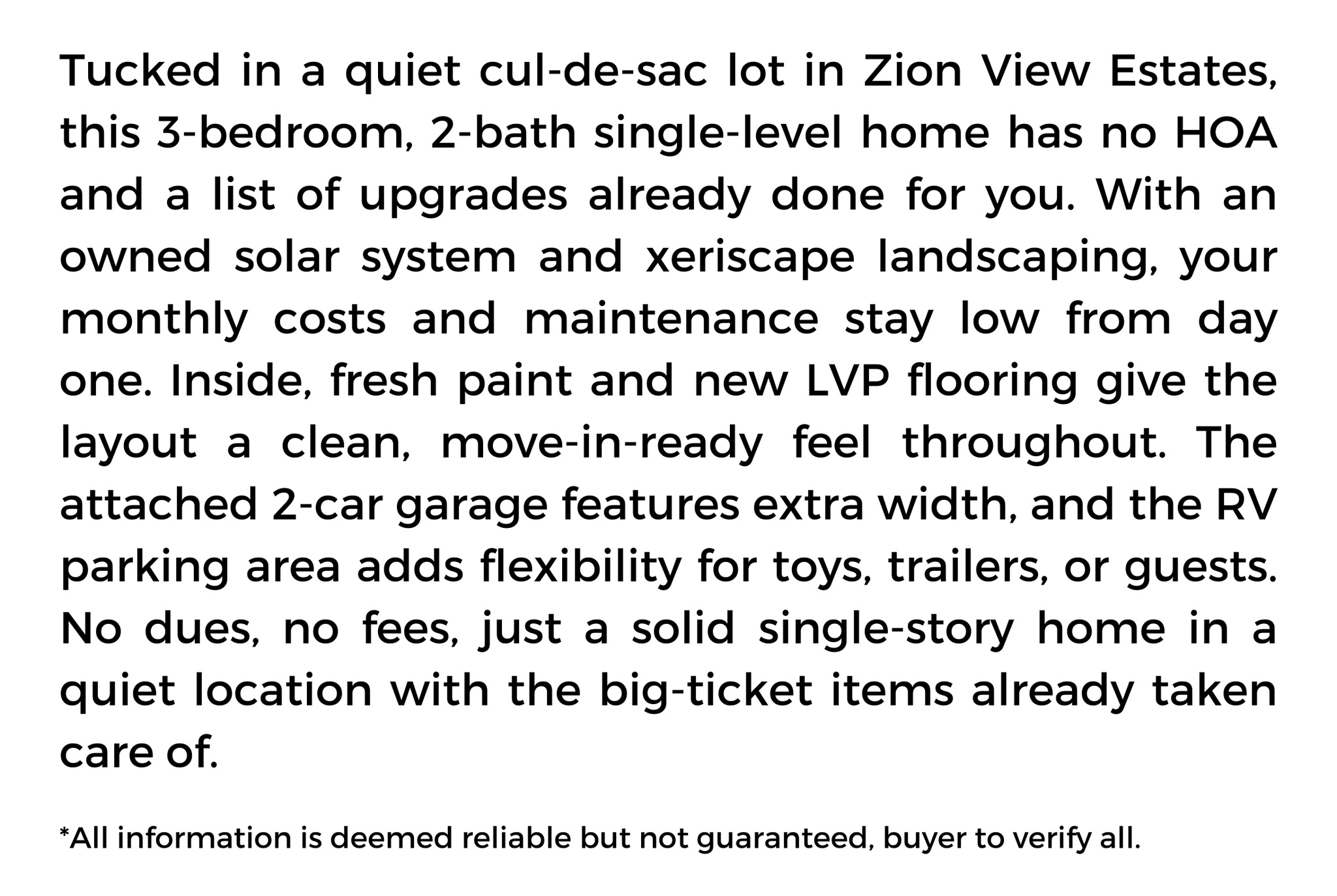 ZION VIEW ESTATES 1 - Residential