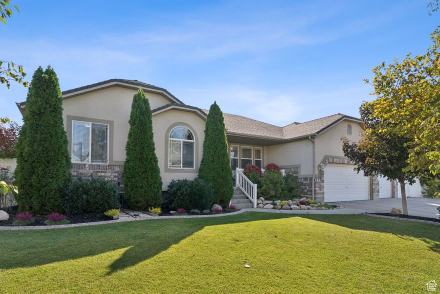 Welcome to this beautifully remodeled Rambler with a hobby shop! This home features new carpet, paint, lighting, kit. counters, dw., as well as lovely alder cab., and a Lg. pantry! Lovely entry way opens to a formal LR., and a large great room with sliding glass doors to a relaxing park like backyard!  You will love the main level Laundry with gas and electric hookups, plus tons of storage. The primary bdrm has, a sep jetted tub and shower, not to mention a huge walk in closet.  The bsmt has a very convenient covered outside entrance. There is a newer furnace & AC  system, approx 3 years old. Enjoy a large covered front porch and a peaceful patio surrounded by mature landcaping, and fruit trees, w/  fenced garden area .  Two RV parking areas with hookups, plus an additional 3-car RV parking space in the backyard, not to mention the approx. 10'x18' shop, for hobbies, storage, or even a playhouse conversion.  Don't wait, this home will go fast! Close to freeway, shopping , restaurants. Must see!! Buyer to verify all info.