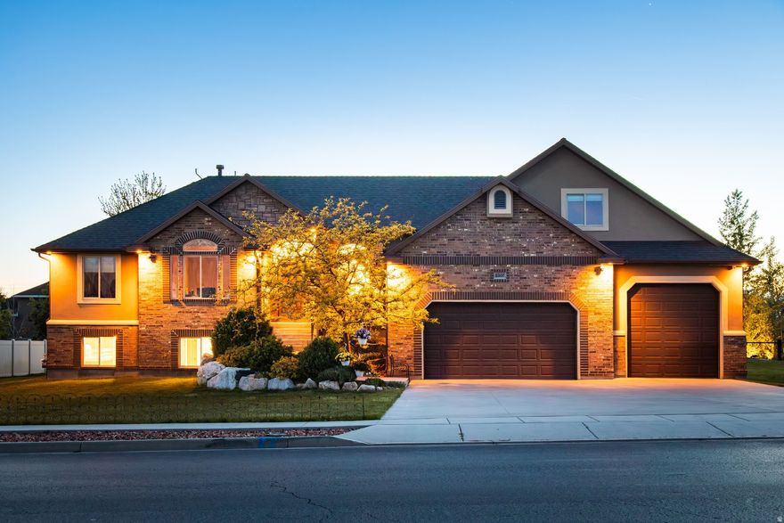 Join us for a Open House this Thursday May 7th from 5-7 P.M. or Saturday May 9th from 11-2.  Showings will begin with the Open House on Thursday May 7th. Meticulously maintained, move-in ready Spacious Luxury Rambler with Extra Parcel & Stunning Mountain Views! Get the best of both worlds-community and peaceful country living. Located just 20 minutes from HAFB, this beautifully designed 6-bedroom, 3.5-bath custom home was built in 2012. Situated on a fully landscaped and treed 0.45-acre lot, this property also includes an additional 0.41-acre adjoining parcel- with cabin onsite offering incredible potential.  Inside, you'll find a thoughtfully designed open layout with expansive living spaces, abundant natural light, and a custom kitchen featuring upgraded cabinetry with pull-out shelving. The home is equipped with both gas and electric hookups for the range and dryer, and the fully finished ground level walk-out basement,  plumbed and wired for a second kitchen is ideal for multi-generational living or added flexibility. A second ensuite in the basement adds even more versatility. Designed for modern living, this home is a tech enthusiast's dream, featuring a dedicated communication room, security cameras throughout, wired Ethernet in every room as well as wired Wi-Fi access points, and Crestron automation including whole home audio. The main-level primary suite offers a private retreat, while additional bedrooms provide ample space for family, guests, or home office needs. A separate media room adds a perfect space for entertainment. Step outside to your own private outdoor retreat featuring a spacious deck with sweeping mountain views, mature landscaping with nighttime landscape lighting, a privacy hedge, and a charming picnic area. Enjoy fresh Italian plums, and drip-irrigated raspberry and Goji berries. The included adjoining parcel features a cabin/shed with a full height loft, power, wired internet and Wi-Fi, allowing for additional usable space. The dedicated fire pit area is perfect for gatherings and outdoor entertaining.  The oversize garage offers exceptional height, depth and width, making it ideal for large vehicles, storage or workshop use.  This is the only home in the development with a double lot, and with NO HOA, you'll enjoy both freedom and space. A rare opportunity to own a  versatile, private, and beautifully upgraded property with room to grow.  Included second parcel (Tax ID 19-339-0024)  annual taxes $89. Make sure to view the video to get a sense of this truly unique property in the "Tours" section. Don't miss your chance to make this exceptional property yours-schedule your showing today!