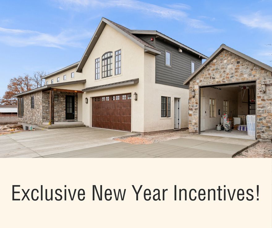 Anticipated completion JANUARY 2026. Experience this CUSTOM cottage-style home with MAIN-LEVEL LIVING, VAULTED ceilings, and a hand-cut stone exterior accented by reclaimed wood. This NET-ZERO residence features R-30 insulation, European high-performance windows, and solar-ready wiring for interior COMFORT and ENERGY EFFICIENCY. Quartz countertops, stainless steel appliances, a walk-in pantry, plus a wet bar with wine fridge enhance the kitchen. A 10' lift and slide door in the living room opens to the outdoors for seamless indoor-outdoor living. The primary suite offers an expansive walk-in closet and a bath with a separate tub and shower. LVP, carpet, and tile throughout. The FINISHED BASEMENT offers a versatile family or theater room, large-scale windows, and rough-ins for a wet bar or kitchenette, whole-home humidifier, and water softener. The above-garage ACCESSORY DWELLING UNIT provides mountain VIEWS, a private entrance, its own laundry, and dedicated mini-split climate control, creating a flexible space for guests, multi-generational living, or ADDITIONAL INCOME. The FOUR-CAR garage includes a two-car attached bay with a dog wash and a two-car tandem detached carriage-style bay with a 10' door and a SPAN Drive EV charger. Located in a vibrant and well-connected neighborhood, this home offers easy access to Brickyard Plaza, the new Millcreek City Center, Harmons Grocery, St. Mark's Hospital, VASA Fitness, TJ Maxx, Kohl's, local dining and amenities, and more. Commuting is effortless to the University of Utah, Westminster College, Park City, and SIX renowned ski resorts. NO HOA. PREFERRED LENDER INCENTIVE. Buyer to verify all to own satisfaction. Arrange your private tour today.
