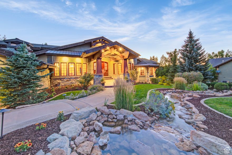 You just discovered a best-buy luxury Park City home with superior views and easy main-level living-for millions less than nearby homes in the neighborhood! The lushly landscaped yard offers privacy and a welcoming stream with waterfalls as you approach your front door.  Freshly painted inside and out, this five bedroom  (plus a gym & office) Upwall Design home offers easy main level living, a large heated garage, heated driveway, and plenty of storage. Large decks allow for easy outdoor appreciation of the sweeping mountain views on the main level and the walk out basement leads to the private back yard with mature trees and everything you'll need to enjoy outdoor living, including a very private covered hot tub, a fire pit and trampoline. Quiet location in Mountain Ranch Estates offers superb trail access below the lot through the HOA open space which protects the magnificent views of the Park City ridgeline.  Enjoy easy access to the Basin Recreation Trailside park sports complex that offers bike park, tennis, pickleball, and sports fields.  Sq ft source is appraisal, which differs from public records.