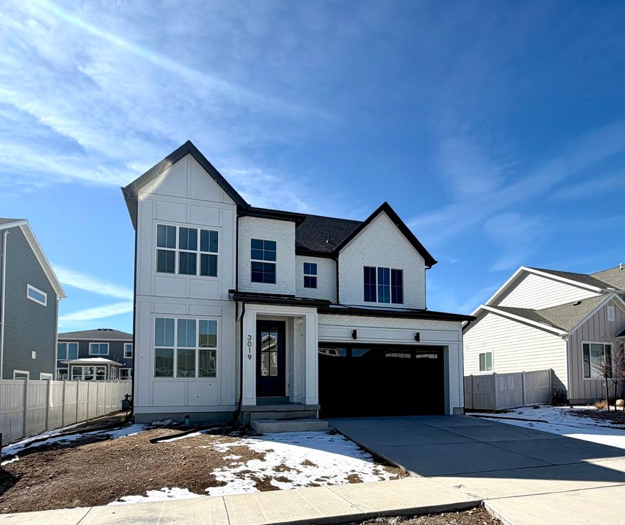 The Northstar is a grand two-story home offering modern luxury and versatility, perfect for families needing extra space. The main floor features a sprawling open-concept layout seamlessly connecting the kitchen, dining area, living room, and a spacious patio, complemented by a large mudroom off the garage for added storage. Upstairs, four spacious bedrooms, each with a walk-in closet, provide private retreats, including a tranquil primary suite with a lavish ensuite bathroom. Premium finishes and thoughtful details throughout make the Northstar the pinnacle of modern living. This is your chance to live in the home that won the 2025 Utah Valley Parade of Homes Judges' Choice award. This amazing home is located in Firefly, the master-planned community built specifically for kids to live life unplugged. Stop fighting over screen time and start reconnecting in an environment engineered to encourage play. Firefly isn't just a neighborhood, it's a 350+ acre network of parks, trails, and amenities designed to inspire adventure and activity. The day you move in, your kids will be enjoying the skate and wheels park, the bike pump track, the downhill mountain bike course, pickleball and basketball courts, neighborhood playgrounds, and miles of trails. Is your child shy? Firefly has the region's only full-time Activities Director curating weekly activities and events for all ages, encouraging families and neighbors to connect in nature. Located in Eagle Mountain, Firefly is an easy commute to the Silicon Slopes, with close proximity to shopping and entertainment. Just 40 miles south of Salt Lake City and 30 miles north of Provo, it's one of Utah County's fastest-growing cities. Book a tour of this beautiful Candlelight home, explore all the amenities, and see for yourself why Firefly is the best place in Utah to raise your kids.