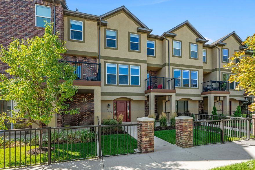 This beautiful 3-bedroom townhouse offers the ideal mix of comfort and convenience. Located close to TRAX, dining, entertainment, and shopping, this home provides everything you need for modern living with easy access to both city amenities and outdoor adventures.  The open-concept floor plan has a large living room that flows to the kitchen, making it ideal for relaxing or entertaining. Upstairs, you'll love the large primary bedroom with a walk-in closet and en-suite bathroom. There are two additional bedrooms, a bathroom, and laundry.   If you'd rather be outside, you can enjoy time on the deck or the front patio and yard space with lush grass. Want to venture farther from home? Little Cottonwood Canyon is only 30 minutes away, or explore all the trails and parks Draper offers within minutes from home. Square footage figures are provided as a courtesy estimate only and were obtained from county records .  Buyer is advised to obtain an independent measurement.
