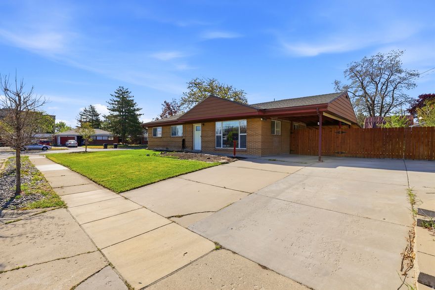 ***OPEN HOUSE 5/2/26 FROM 1-3 PM*** In the heart of Murray, this home sits on a large corner lot with mature trees and fully fenced private patio area. Close to freeway access and shopping! The home has been updated top to bottom with granite countertops, fresh paint, stainless steel appliances, updated bathroom vanities and flooring. The RV parking gives plenty of space for guests without the worry of street parking. One level living at its finest at an affordable price with no HOA!   Square footage figures are provided as a courtesy estimate only and were obtained from previous tax records.  Buyer is advised to obtain an independent measurement. Buyer to verify all information.